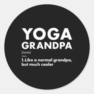 Yogi Grandpa Definition Yoga Classic Round Sticker