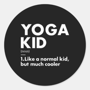 Yogi Kid Definition Yoga Classic Round Sticker