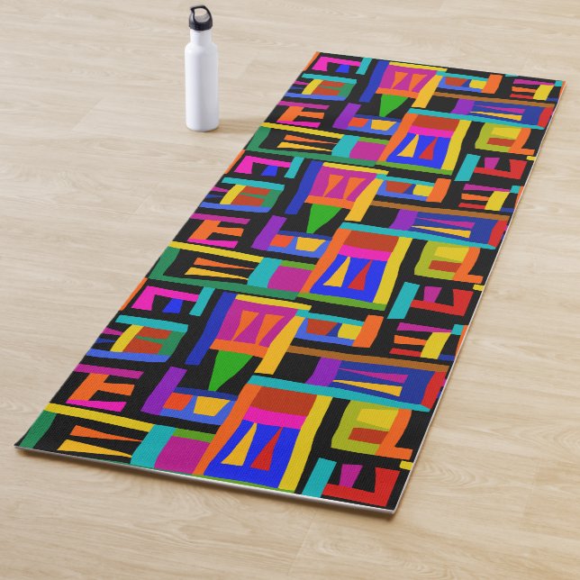 Yogi Mat with Matisse Style Blocks of Colour (In Situ)