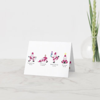 Yogi Santa Funny Yoga Pun Christmas Holiday Card