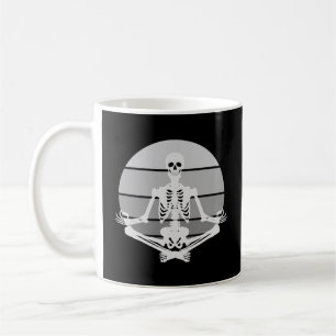 Yogi Skeleton Practicing Yoga Funny Halloween gift Coffee Mug