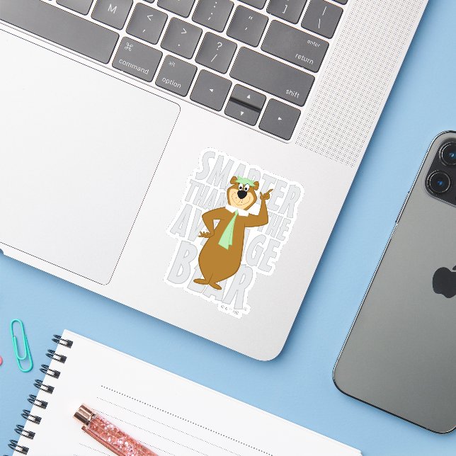 Yogi "Smarter Than The Average Bear" (Laptop w/ iPhone)