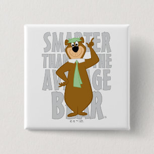 Yogi "Smarter Than The Average Bear" 15 Cm Square Badge