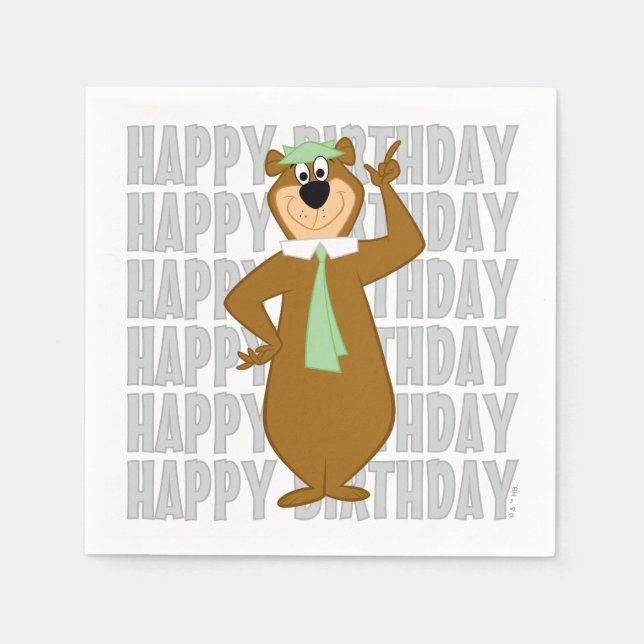 Yogi "Smarter Than The Average Bear" Napkin (Front)