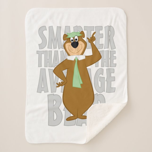 Yogi "Smarter Than The Average Bear" Sherpa Blanket (Front)