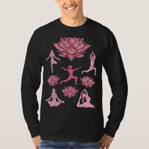 Yogi Spiritual Meditation Lotus Flower Blossoms Yo T-Shirt