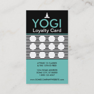 yogi striate stamp card