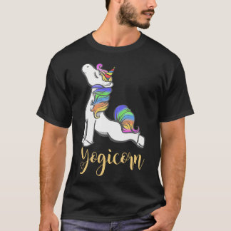 Yogicorn Cute Magical Unicorn Yoga Workout Gym Fit T-Shirt