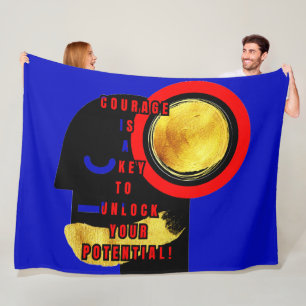 YOGIES ABSTRACT Fleece Blanket