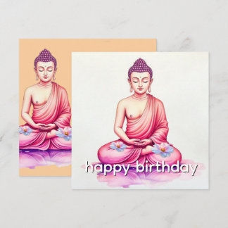 Yogini / Buddha Watercolor Birthday, Meditation Card