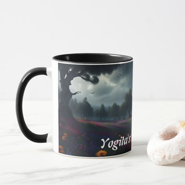 Yogita's Morning Tea Personalised Customisable Mug (With Donut)