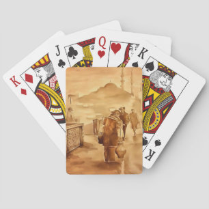 Yogurt Delivery In Istanbul Painting Historical Ar Playing Cards
