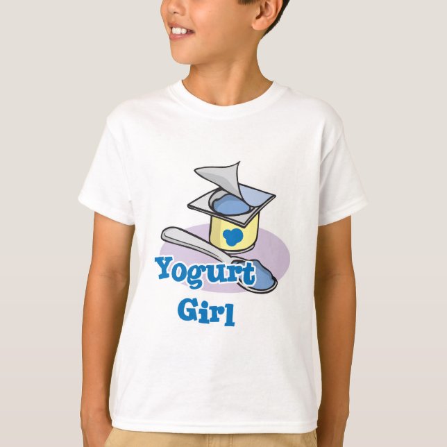 Yogurt Girl blueberry yogurt T-Shirt (Front)