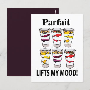 Yogurt Parfait Cold Sweet Fruit Dessert Postcard