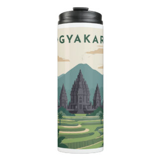 Yogyakarta Indonesia Travel Poster Thermal Tumbler