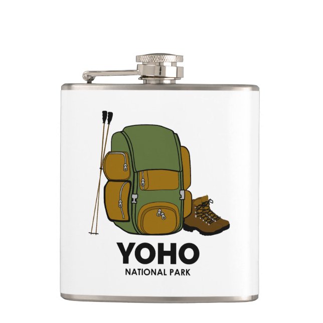 Yoho National Park Backpack Hip Flask (Front)