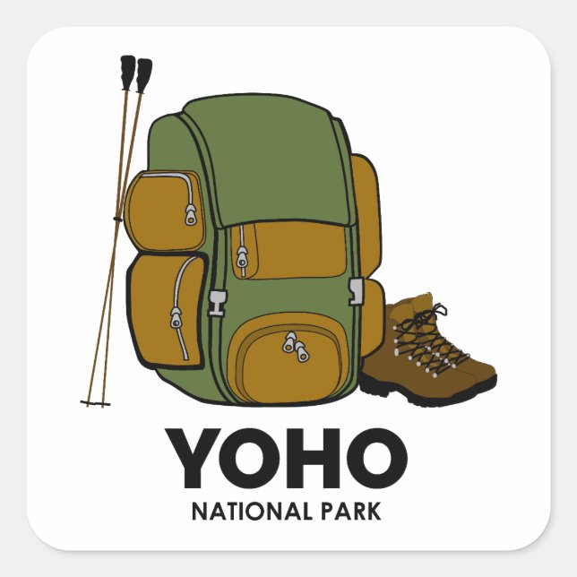Yoho National Park Backpack Square Sticker (Front)