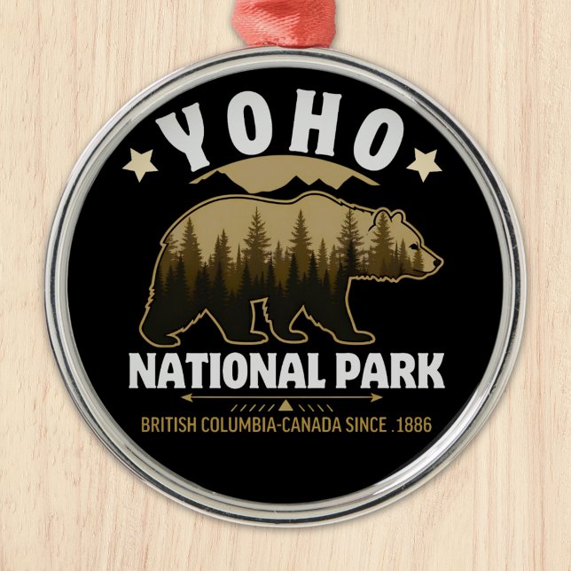 Yoho National Park Bear – British Columbia  Metal Ornament (Creator Uploaded)