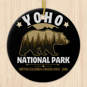 Yoho National Park Bear Design – British Columbia Ceramic Ornament