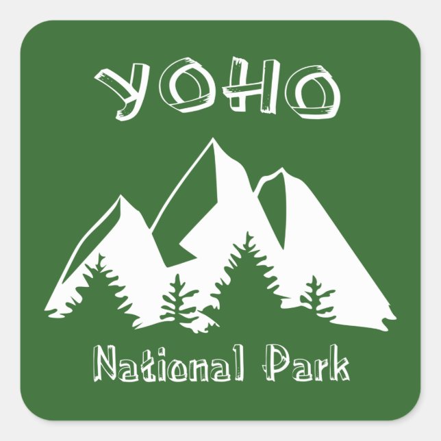 Yoho National Park Square Sticker (Front)