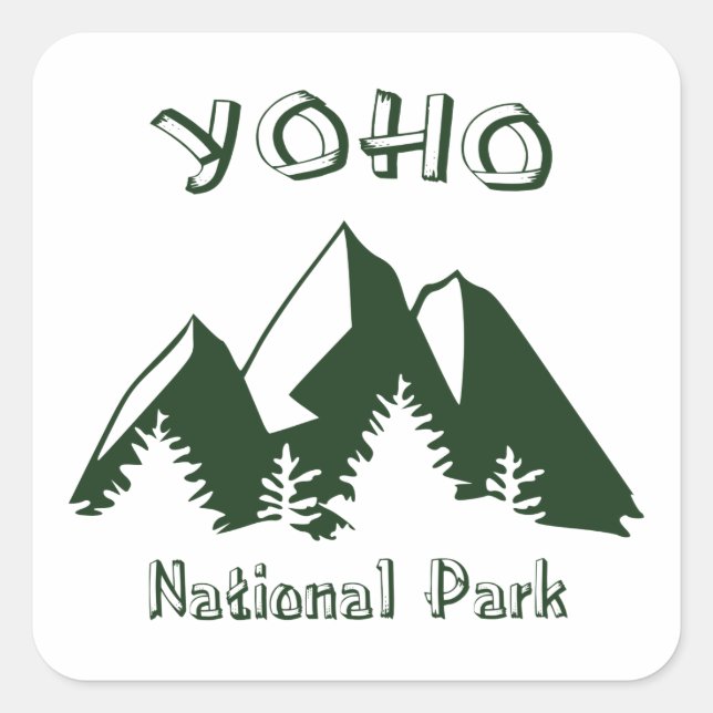 Yoho National Park Square Sticker (Front)
