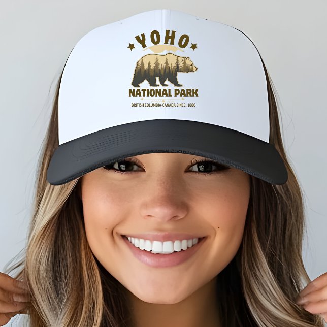 Yoho Park British Columbia – Bear Tattoo Forest  Trucker Hat (Creator Uploaded)