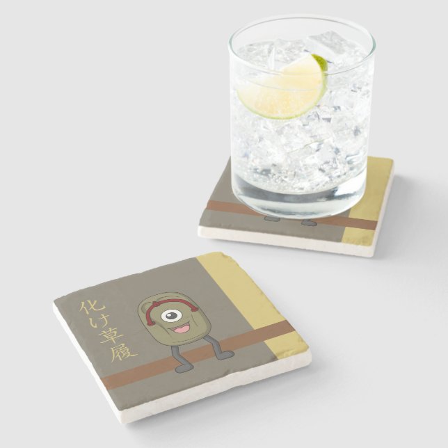 Yokai Bake-zori (Ghost Sandal) Stone Coaster (Side)