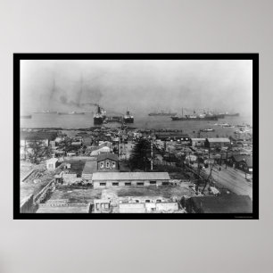 Yokohama Japan Harbour 1909 Poster