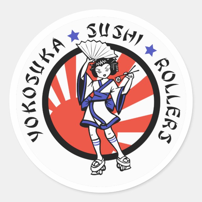 Yokosuka Sushi Rollers Stickers (Front)