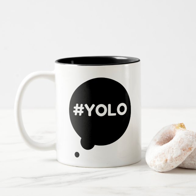YOLO black 325 ml  Mug (With Donut)