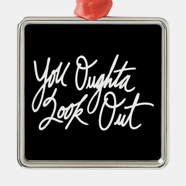 YOLO by Love Me Metal Tree Decoration (Front)