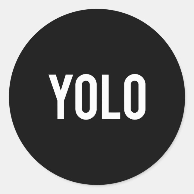 Yolo - Cool New Hip Hop Rap Funny Gift Tee  Classic Round Sticker (Front)