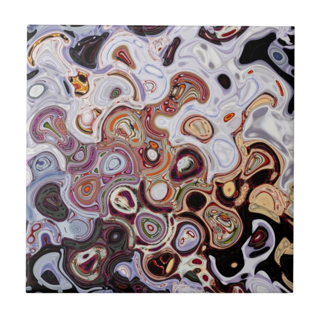 Yolo County Fair Abstract 3 Purple | SVP Images Ceramic Tile (Front)