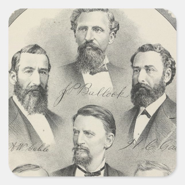 Yolo County lithographed portraits Square Sticker (Front)