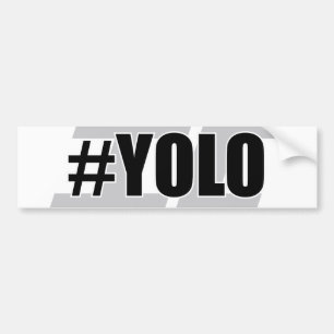 YOLO Hashtag Bumper Sticker