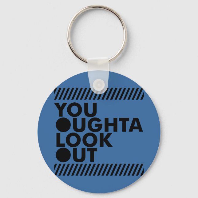 YOLO w/ Caution Key Ring (Front)