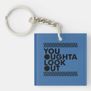 YOLO w/ Caution Key Ring
