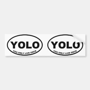 YOLO You Only Live Once Bumper Sticker