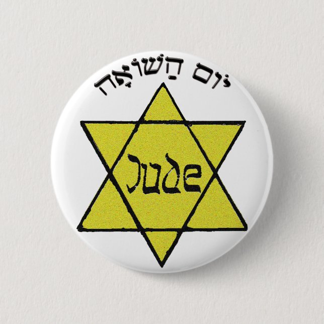 Yom Hashoah 6 Cm Round Badge (Front)