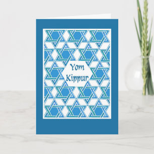 Yom Kippur Greeting Card - Star of David Pattern