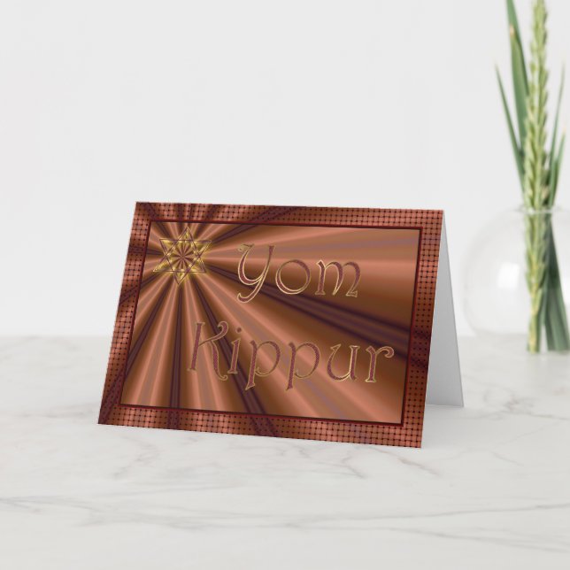 Yom Kippur Jewish Holiday Fasting Judaism Holy Day Card (Front)