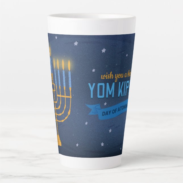Yom Kippur Latte Mug (Front)