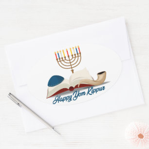 Yom Kippur Oval Sticker