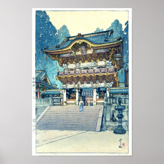 Yomeimon Gate, Hiroshi Yoshida, Woodcut Poster (Front)