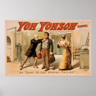 "Yon Yonson" Vintage Theatre Poster