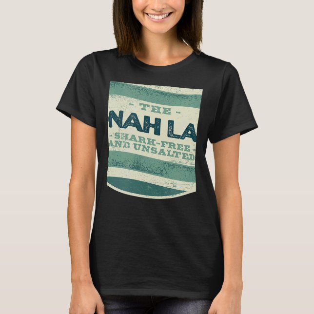 Yonah Lake Shark Free and Unsalted Camping Georgia T-Shirt (Front)
