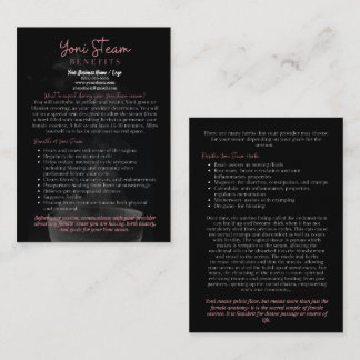 Yoni Steam Benefits Infocard Business Card