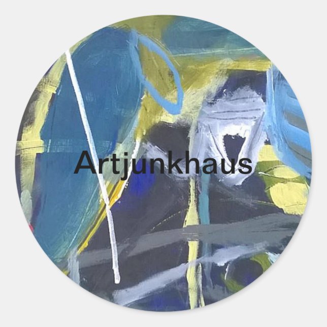 Yoni Whip-Stick Abstract Jeff Hankamer Artjunkhaus Classic Round Sticker (Front)