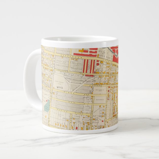 Yonkers Atlas Map 2 Large Coffee Mug (Front Left)