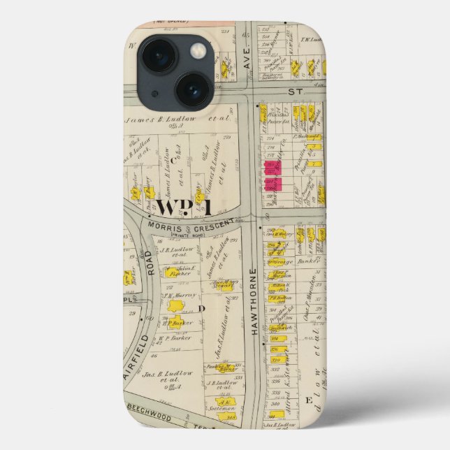 Yonkers Map Atlas Case-Mate iPhone Case (Back)